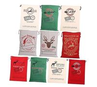 Mobestech Bolsas de Obsequio de Papá Noel para Navidad Bolsa de Obsequio de Tela para Festivales para Envolver Regalos Fiestas de Navidad