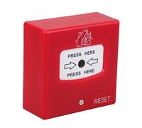 Mobestech Botón de Alarma Manual contra Incendios de Plástico Rojo Reinicio Manual para Fábricas y Almacenes, Alerta Inmediata y Montaje en Pared