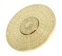 Mobestech Brújula Metálica China Pequeña De Latón, Doble Cara Trigramas Giratorios, Multifuncional para Exploración y Decoración, Ligera y Portátil