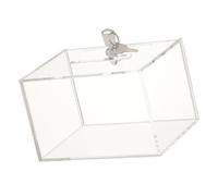 Mobestech Caja Acrílica con Cerradura para Donaciones y Sugerencias Resistente y Ligera con Ranura Frontal para Sobres y Billetes Uso Versátil Oficinas Escuelas y Fábricas Capacidad