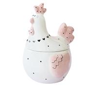 Mobestech Caja de Almacenamiento Hermética para Huevos de Cerámica con Tapa Sellada Recipiente Grande Forma de para Cocina Conserva y Aroma Envase Decorativo Multiusos para Frutas y Huevos