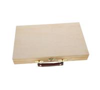 Mobestech Caja de Almacenamiento para Pinceles y Pinturas de Madera Maciza Estuche Portátil Multifuncional para Acuarelas y Óleos Diseño Compacto y Duradero para Uso Doméstico