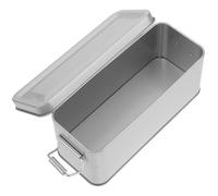 Mobestech Caja de Galletas Pequeña de Metal Plateada, Lata Decorativa con Tapa, Multifuncional para Dulces y Repostería, Adecuado para Regalos y Fiestas, Uso Prolongado, Diseño Vintage