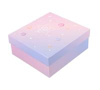 Mobestech Caja de Obsequio de Cumpleaños Elegante Caja para Envolver Regalos Tapa Contenedor de Obsequio Creativo Reutilizables para Vales y Cumpleaños para Paquetes