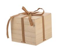 Mobestech Caja Pequeñas Cajas De Madera Cajitas De Madera para Centros De Mesa Cofre del De Madera para Acuario Cofre del De Bricolaje Madera Sin Pintar Paulownia Beige