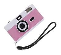 Mobestech Cámara De Cine De Plástico Flash Integrado Diseño Clásico Reutilizable 3 Colores (Blanco Rosa Morado)