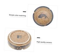 Mobestech Cenicero Bajo De Cerámica Cenicero Retro para Mesa Práctico Contenedor De Cenizas Decorativo para Uso Diario Salón Resistente Al Desgaste
