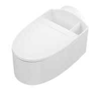 Mobestech Cenicero de Pared Tapa y Soporte, Tamaño Mini, Acero Inoxidable y Plástico Resistente, Diseño Retro Divertido en Forma de Inodoro, Adecuado Hogar y Baño, Montaje sin Perforaciones