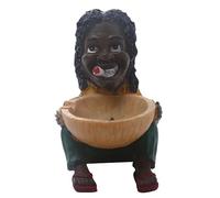 Mobestech Cenicero Decorativo Delicado Figura Africana Cenicero para Adorno De Escritorio Día del Padre Personajes Africanos Adorno para Colección