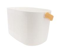 Mobestech Cesta De Almacenamiento De Baño Multifuncional Canasta De Lavado De Resistente Diseño con Asas Color Amarillo para Artículos De Aseo y Organización Hogar