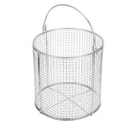 Mobestech Cesta Perforada de Acero Inoxidable para Lavado y Drenaje de Piezas Metálicas Asa Oscilante, Diseñada para Limpieza Ultrasónica en Entornos Industriales Laboratorio, 150X150 MM