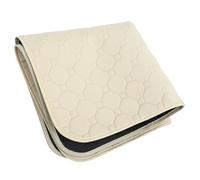 Mobestech Cojín de Asiento Beige para Silla y Sofá Verano Fibra Poliéster Antideslizante Protector Lavable para Automóvil Hogar Adultos