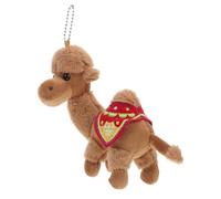 Mobestech colgante de camello colgante para bolso caballo de peluche Keychains de animales collar de camello lindos llaves marioneta de avestruz llave de felpa estatuilla de camello algodón