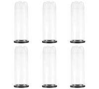 Mobestech Contenedor Transparente de PVC con Tapa Negra Protectora para 6 Balones de Tenis Soporte Resistente con Protección contra Humedad Adecuado para Almacenamiento Deportivo