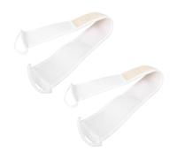 Mobestech Correa Cuerpo del Baño de Masa Vegetal Color Claro Doble Cara y Dos Cuerdas para Limpieza Profunda y Fácil, Pack de 2 Piezas para Exfoliar y Cuidar la Piel