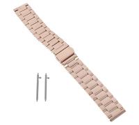 Mobestech Correa de Reloj Inteligente de Acero Inoxidable Compatible con Garmin Correa Metálica de Repuesto Rosa Dorado con Cierre de Hebilla Pulsera Unisex para Smartwatch