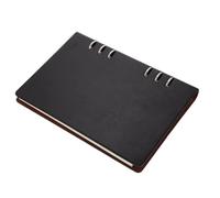Mobestech Cuaderno de Sueltas para Oficina y Estudio Planificador Detachable con Cubierta PU Negra Estilo Negocio para Notas y Conferencias
