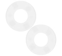 Mobestech Cubierta Protectora Redonda para Pasamanos y Escalera de Piscina Enterrada, Abs Blanco, Resistente a Elementos Exteriores, Pack de 2 Piezas para Uso al Aire Libre