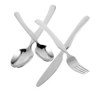 Mobestech Cubiertos Inoxidable para Niño Niña Set y Cuchara de Sopa Diseño Ergonómico y Divertido para la Comida Infantil