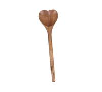 Mobestech Cuchara de Madera Forma de Corazón para Cocina y Postres, Cuchara Sopera Reutilizable de Miel Diseño Elegante y Tamaño para Oficina y Tienda de Postres