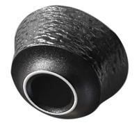 Mobestech Cuenco de Afeitar de Cerámica Negro Gran Capacidad, Diseño Ligero y Estable para Crear Espuma Afeitado Masculino Diario