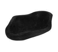 Mobestech Cuenco de Madera Tallado a Mano Irregular Negro, Cuenco Rústico para Servir Frutas y Frutos Secos, Bandeja Decorativa Multifuncional para Almacenamiento y Presentación en Hogar