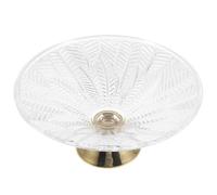 Mobestech Cuenco de Vidrio Patas Doradas Plato Decorativo para Frutos Secos y Dulces Bandeja Elegante para Centro de Mesa Adecuado para Bodas Fiestas y Almacenamiento en Cocina