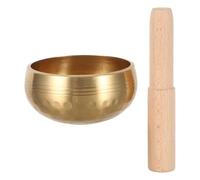 Mobestech Cuenco Tibetano Martillado de Nepal 8 CM con de Madera Mini Cuenco Musical para Meditación y Yoga Instrumento Sonoro Portátil para Relajación y Atención Plena en Casa y Oficina