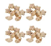 Mobestech Cuentas de Cerámica Hechas a Mano Forma de Estrella de Mar y Concha 50 Piezas 25 Concha Punta 25 Estrella de Mar Cuentas de Porcelana Agujero Grande para Pulseras y Joyería