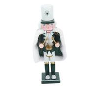 Mobestech Decoración Navideña Nutcracker de Madera con Verde Soldado Tamborilero Pequeño para Mesa y Estantería Adorno Festivo