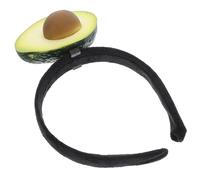 Mobestech Diadema de Aguacate Realista Verde, Aro Cabello de Fruta 3d para Maquillaje y Lavado Facial, Accesorio Ligero y Cómodo para Spa, Fiesta y Cuidado Personal