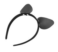 Mobestech Diadema de Cuero Negra para Mujer Orejas de Conejo Accesorio Creativo Cabello Ligera y Cómoda para Fiestas de Cosplay y Eventos de Moda