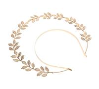 Mobestech Diadema de Novia Dorada Perlas Grandes, Tocado Vintage para Boda y Eventos Formales, Accesorio Elegante para Dama de Honor y Fiestas, Diseño Llamativo y Cómodo, Estilo Halo