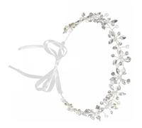 Mobestech Diadema para Novia Cristales de Imitación, Diseño Artesanal Cadena Blanda en Forma de Ojo de Gato, Accesorios Cabello de Boda, Tocado Ligero y Elegante para Mujer