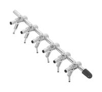 Mobestech Distribuidor De Oxígeno para Acuario Válvula De Aire De Vías Control De Flujo De Aire Divisor para Pecera Accesorios De Bomba con Tapa De Goma Plateada De Baño o Jardín