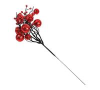 Mobestech Esquejes De Bayas Artificiales Selección De Bayas De Brillo Navideño Leña Menuda Forma Tallos De Bayas Brillantes Provenir Ramita Selecciones Acebo Árbol Rojo De Polivinilo