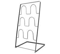 Mobestech Estante para Zapatillas de Hierro Multicapa Negro, Organizador de Zapatos de 3 Niveles para Baño y Hogar, Soporte Sencillo para Almacenamiento y Ahorro de Espacio, Porta