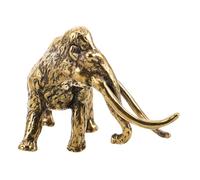 Mobestech Estatua de Elefante de Latón Vintage Figura Miniatura de para Decoración de Escritorio Centro de Mesa Sala de Té y Oficina Ornamento Artesanal Metálico Versátil