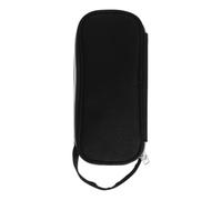 Mobestech Estuche de Lona Negro para Lápices con Doble Cremallera y Asa | Gran Capacidad, Varios Compartimentos, Organización en Mochila y Casa, para Gomas y Reglas
