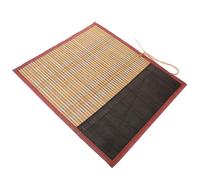 Mobestech Estuche Enrollable para Pinceles de Caligrafía de Bambú para Artistas, 40x35 Cm, Color Natural, Capacidad para 9 Pinceles, Soporte Portátil para Materiales de Arte, Uso