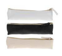 Mobestech Estuche para Bolígrafos de Gran Capacidad 3 Piezas Portalápices de Cuero Sintético PU Estuche Blando Cremallera en y para Oficina Universidad y Escuela