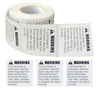 Mobestech Etiqueta de Advertencia de Asfixia Adhesiva 50Mm X 50Mm 500 Unidades por Rollo Calcomanías de Advertencia para Bolsas y Cajas de Embalaje Señal de Seguridad para Protección