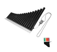Mobestech Flauta de Pan en Clave C 18 Tubos de Resina Abs, Instrumento Musical para Principiantes y Profesionales, Resistente Fina Elaboración para Presentaciones y Enseñanza