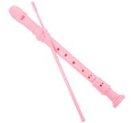 Mobestech Flauta Dulce Soprano de 8 Agujeros Rosa para Principiantes Varilla de Limpieza y Funda Negra, Instrumento Musical Abs para Adolescentes y Adultos, Adecuado para Escuelas