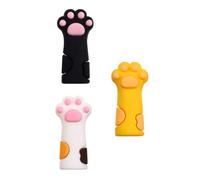 Mobestech Funda Protectora de Silicona para Pinzas y Tijeras de Cutículas Diseño Pata de Gato 6 Unidades 2 2 Negras 2 Amarillas Accesorios para Manicura y Pedicura