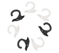 Mobestech Ganchos Para Colgar Calcetines 400 Piezas Transparentes y Negros, Plástico Ligero y Superficie Lisa, Prácticos Para Exhibir Calcetines Hogar y Tiendas