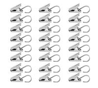 Mobestech Ganchos para Cortina de Acero Inoxidable 430 Clips Planos para Cortinas Paquete de 50 Unidades Color Acero Multiusos y Ropa Resistente y Práctico