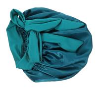 Mobestech Gorro de Dormir para Mujer Satén con Lazo Elegante Banda Ancha Elástica Sombrero Multifuncional para Pelo Rizado para Noche Maquillaje y Uso Diario