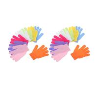 Mobestech Guantes Exfoliantes de Baño de Poliéster para Ducha con Cobertura Completa y Cómoda, 16 Pares para Exfoliación Corporal en Baño y Viaje para Hombres y Mujeres