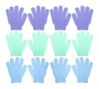 Mobestech Guantes Exfoliantes de Nylon Forma Moderna para Baño y Ducha Crean Espuma Densa y Absorben Gel Corporal 12 Piezas Ideales para Exfoliación Suave Unisex